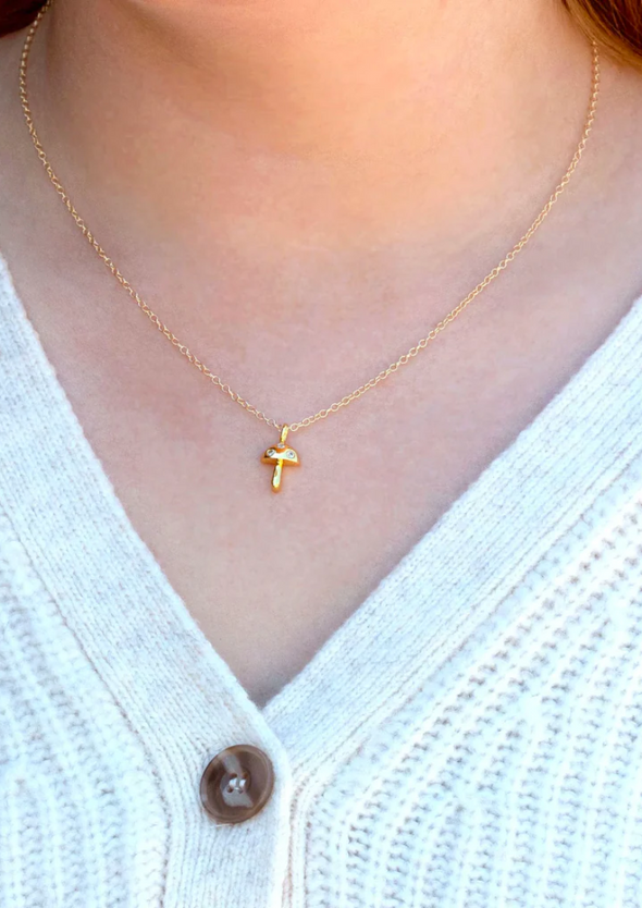 KRIS NATIONS MUSHROOM CRYSTAL NECKLACE