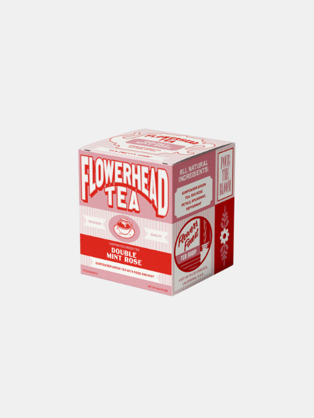 FLOWERHEAD TEA DOUBLE MINT ROSE TEA BAGS