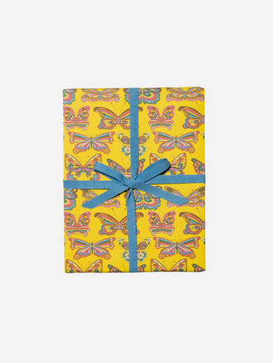 PSYCHEDELIC BUTTERFLY WRAPPING PAPER ROLL