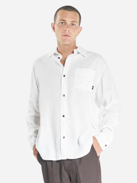 HEMP MINIMAL THRILLS OVERSIZED LS SHIRT