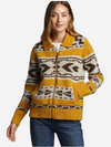 PENDLETON WOMEN'S GRAPHIC SHETLAND ZIP SWEATER