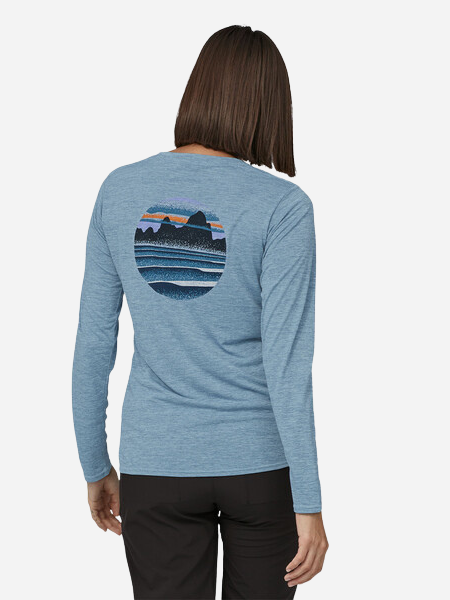 PATAGONIA WOMEN'S LONG SLEEVED CAPILENE COOL DAILY GRAPHIC SHIRT