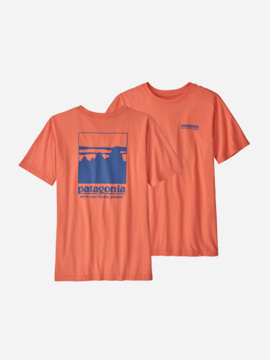 PATAGONIA BOY'S REGENERATIVE ORGANIC CERTIFIED COTTON P-6 LOGO T SHIRT