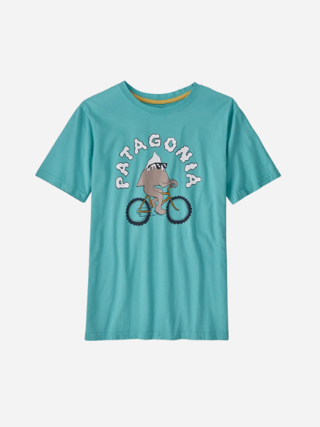 PATAGONIA BOY'S REGENERATIVE ORGANIC CERTIFIED COTTON P-6 LOGO T SHIRT