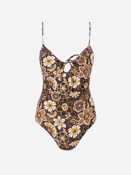 RHYTHM WOMEN'S CANTABRIA FLORAL TIE FRONT ONE PIECE