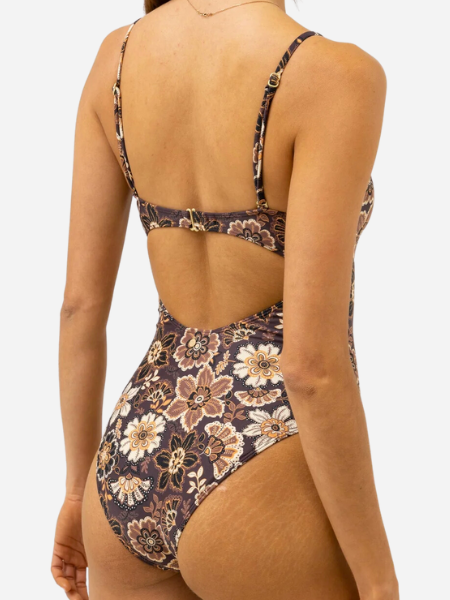 RHYTHM WOMEN'S CANTABRIA FLORAL TIE FRONT ONE PIECE