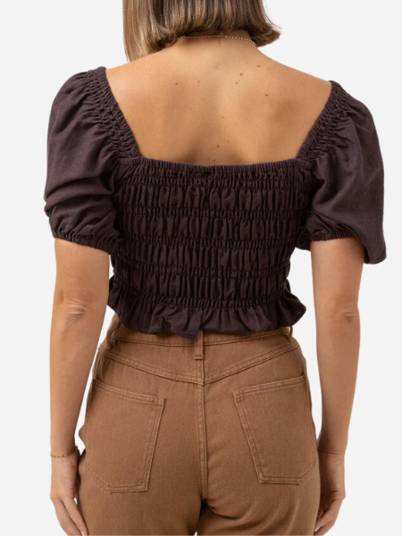 RHYTHM BRONTE SMOCKED TOP