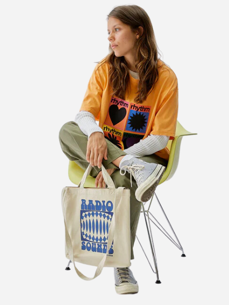 RHYTHM INTERRUPTED RECORD TOTE BAG