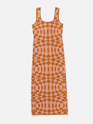 RHYTHM WOMEN'S INTERRUPTED KNIT MIDI DRESS