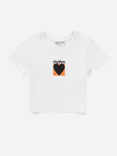 RHYTHM WOMEN'S FACTORY VINTAGE CROP CREW TEE