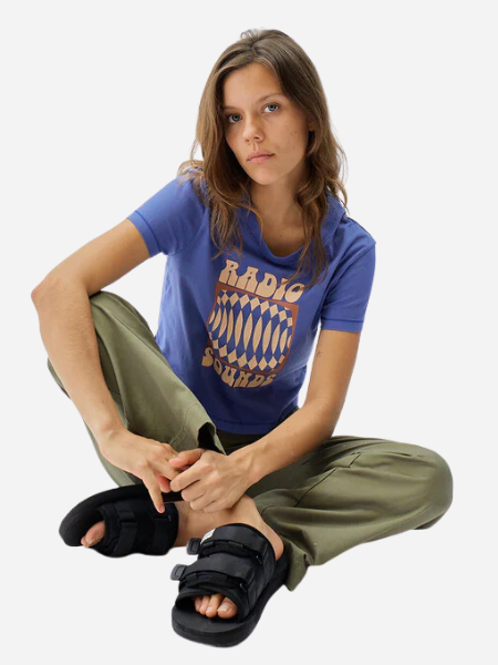 RHYTHM WOMEN'S INTERRUPTED VINTAGE CROP CREW TEE