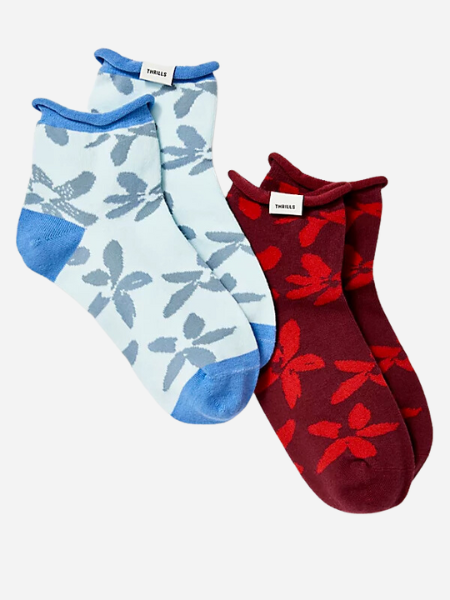 THRILLS AZEALIA SOCKS 2 PACK - PORT - BABY BLUE