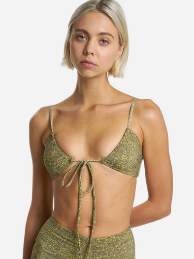 THRILLS WOMEN'S FEEDBACK GATHERED BIKINI TOP
